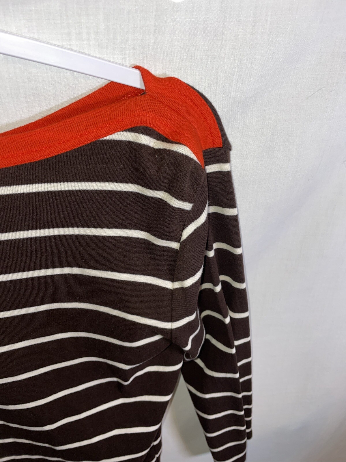 Lauren Ralph Lauren Dressy Blouse Womens Size XL Brown Striped Going Out Party thumbnail 10