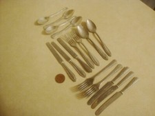 Vintage Tin Toy Children's Flatware Utensils 16 pcs Germany U.S.A. Collectible 