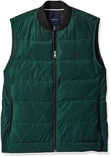 Nautica Mens Kelp Green Quilted Down-Blend Vest Jacket S  XL