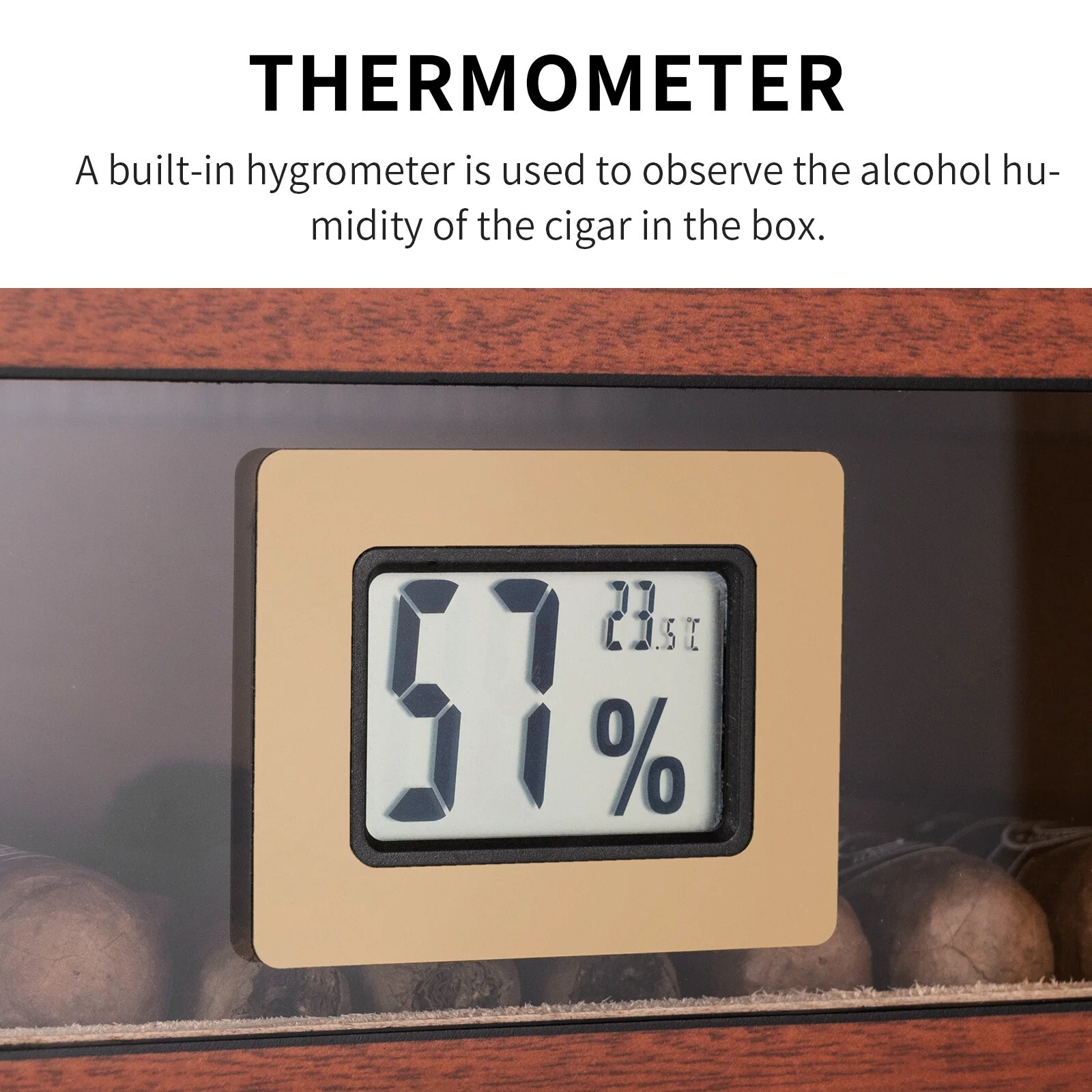 Woodronic Cigar Humidor Box Cooler Contemporary Spanish Cedar