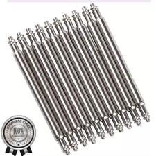 10 Pcs SemiHeavy 1.8mm Stair Double Flange Stainless Steel Watch Spring Bars A