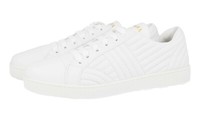 Luxus Prada Diagram Sneaker Schuhe 1E254L Weiss Leder Neu 37 37,5