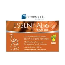 Dermoscent Essential 6 Spot-On Skin Care For Small Dogs 0-10 kg (0-22 lbs), 4 Tu