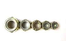 125pcs Fine Thread Grade 8 Nylon Insert Lock Nut Yellow Zinc