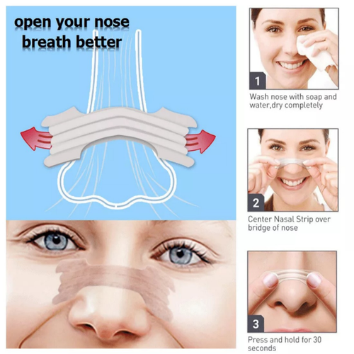 NASAL STRIPS Breathe Nose Better Reduce Snoring Now Apnea Adhesive Right SleepA+ - Picture 2 of 8