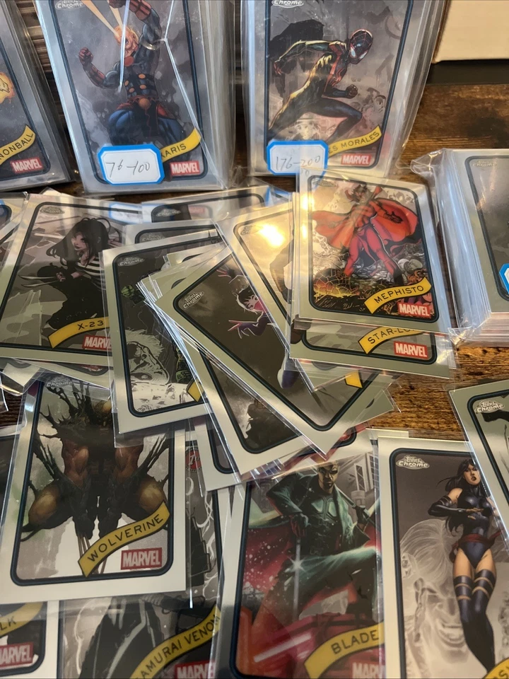 🤩🔥2025~Topps Chrome Marvel complete set 1-200💎🔥Amazing Cards, All Sleeved NM - Image 4 of 4