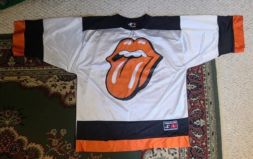 Rolling Stones Concert Tour Hockey Jersey Style 1990s vintage concert t-shirt, vintage, size L, single stitch, B+ condition