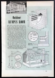 Garden SLAT HOUSE 12’x18’ Lath/Lattice 1944 How-To build PLAN