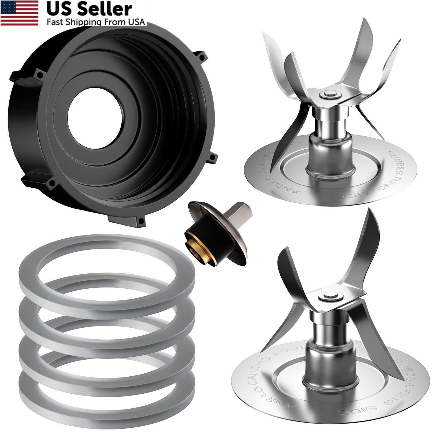 8-Piece Blender Replacement Parts Kit for Oster 4-Point Blade & Gaskets USA