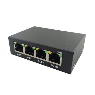 4 Port Gigabit POE Extender 100/1000M Netzwerk Extender IEEE802.3Af Plug and
