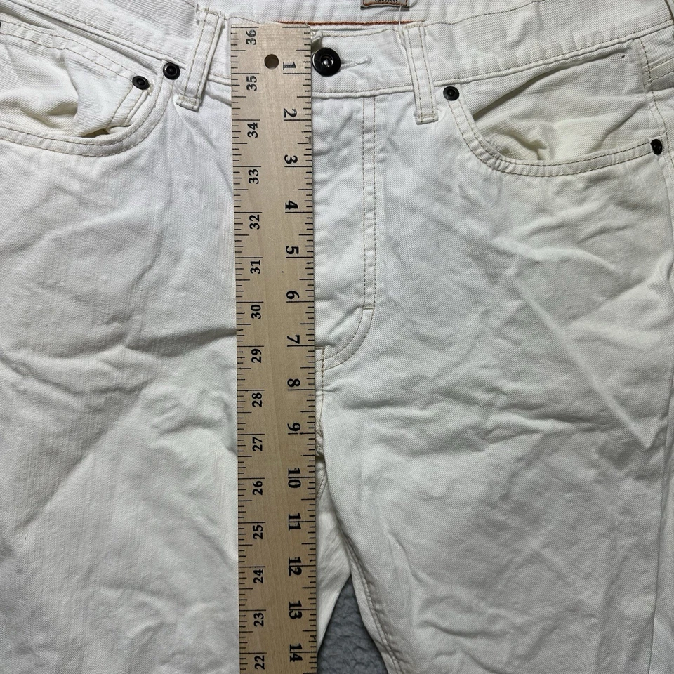 J.CREW Vintage Slim Jeans Mens 32x34 Ivory Denim Cotton Fit 5-Pocket Preppy - Image 3 of 4