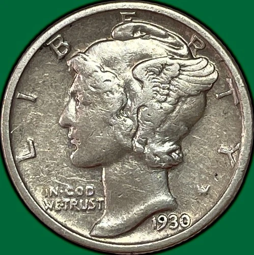 1930-S Mercury Dime Extremely Fine XF Coin #36659