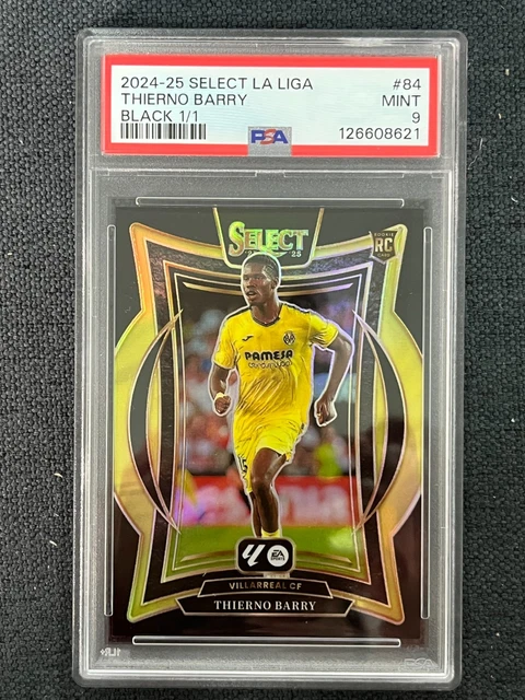 2024-25 Select La Liga Terrace Black #84 Thierno Barry RC Rookie 1/1 PSA 9