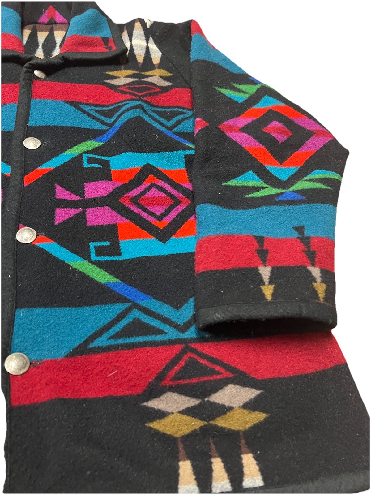 Custom Wool Blanket Jacket Pendleton Buffalo Head… - image 4