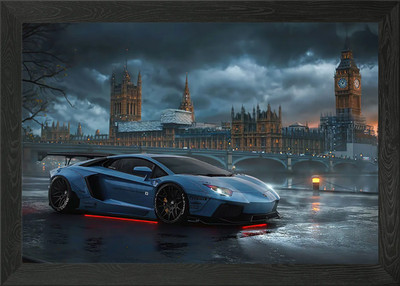 Lamborghini aventador Framed Wall Art Poster Canvas Print Picture