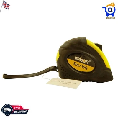 TAPEMEASURE Best Rolson 50535 Tape Measure | Alloy Steel | Yellow & Black | 5 m x 19 mm UK