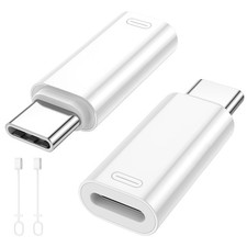 Jadebones 2 Pack USB C to Light-ning Earphone Audio Adapter Converter White