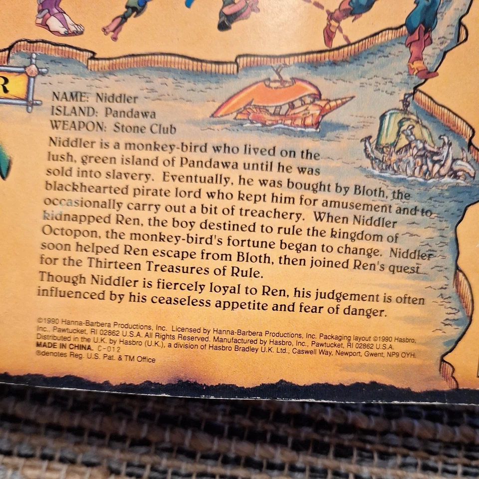 1990 孩之宝 The Pirates Of Dark Water NIDDLER 工厂密封 Blister Pack — 第 4/4 张图片