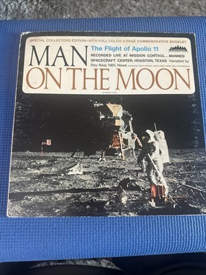 Vintage Man on the Moon The Flight of Apollo 11 Vinyl VG+VG Ultrasonic Cleaned