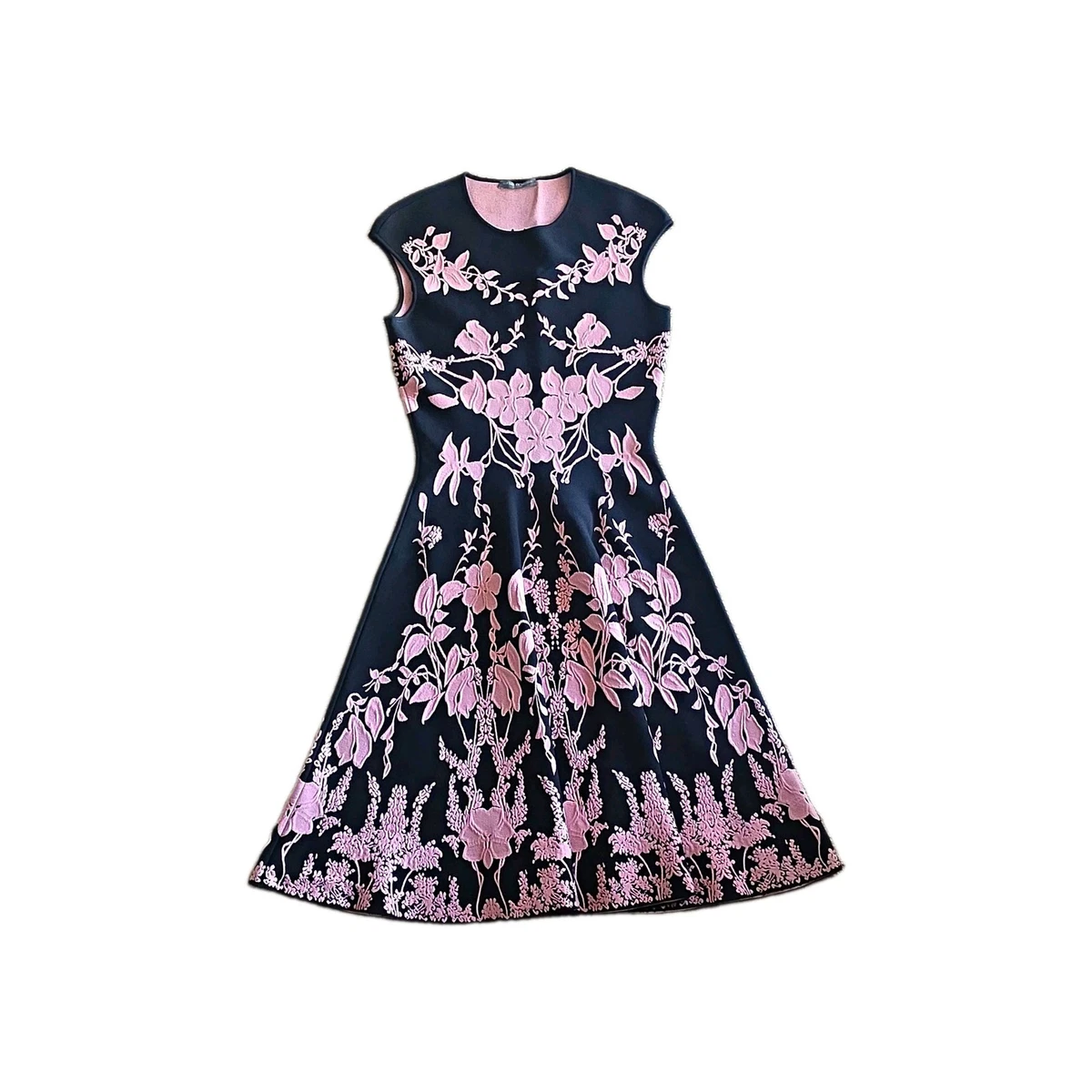 alexander mcqueen black and pink dress Dresses for Women for sale asymmetric cut Highlighted waist