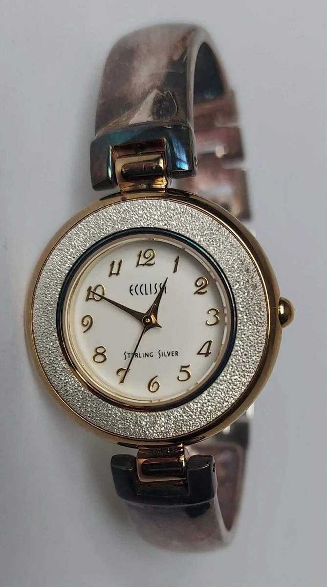 Vintage ecclissi 925 sterling silver oval watch NEW BATTERY ECCLISSI 925 Sterling Silver 32512 Quartz Women main image 4