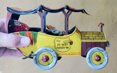 Hi-Way Henry - The Repo 1993 Version- Tin Lithographed - Windup - No Box