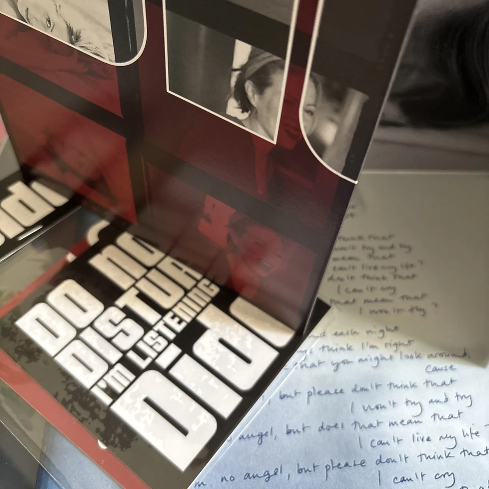 no angel DIDO red marble vinyl signed lyric sheet insert & sticker set PROOF INC - Image 4 of 4