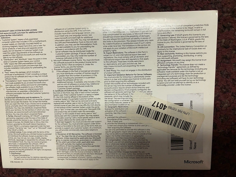 X18-45392 Microsoft Windows SVR STD 2012 x64 English Software DVD 2CPU/2VM - Image 3 of 3