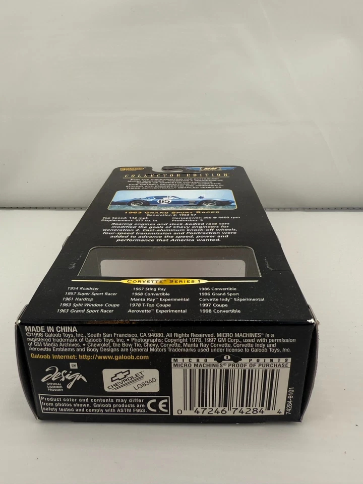 RARO Micro Machines 1963 Grand Sport Racer Edición Coleccionista | Corvette Serie 1 Foto 3 de 3