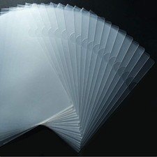 30 Pack Clear Document Folders - L-Type A4/Letter Design, Waterproof  Durable