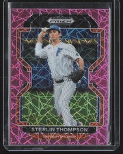 2022 Panini Prizm Draft Picks #PDP31 Sterlin Thompson Neon Pink Velocity