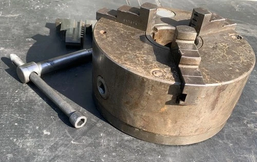 Pratt Burnerd 8-inch 3 Jaw Lathe Chuck with Inside & Outside Jaws