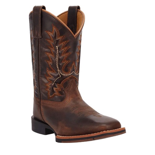 DPC5000 Dan Post Youth Dexter Square Toe Cowboy Boot - Rust NEW