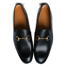 GUCCI Jordaan $1050 Men's Black Leather Horsebit New And Authentic G 11 USA 12