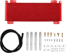 Transmission Oil Cooler Kit 40K GVW Max Low Pressure Drop Replace# Red