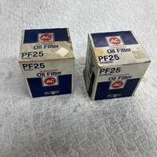 Lot Of 2 Vintage Nos Ac Gm Oil Filters Pf-25 6438261 Chevy