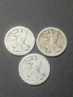 $1.50 Face Value 90% Silver Walking Liberty Half Dollars 50C No Date Lowball