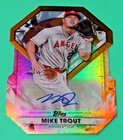 MIKE TROUT AUTO***2022 TOPPS DIAMOND GREATS 3/10***DIE CUT****ANGELS