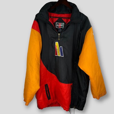 ALPINE Vintage 90s Herren Color Block Long Skijacke GR XL (Mängel)