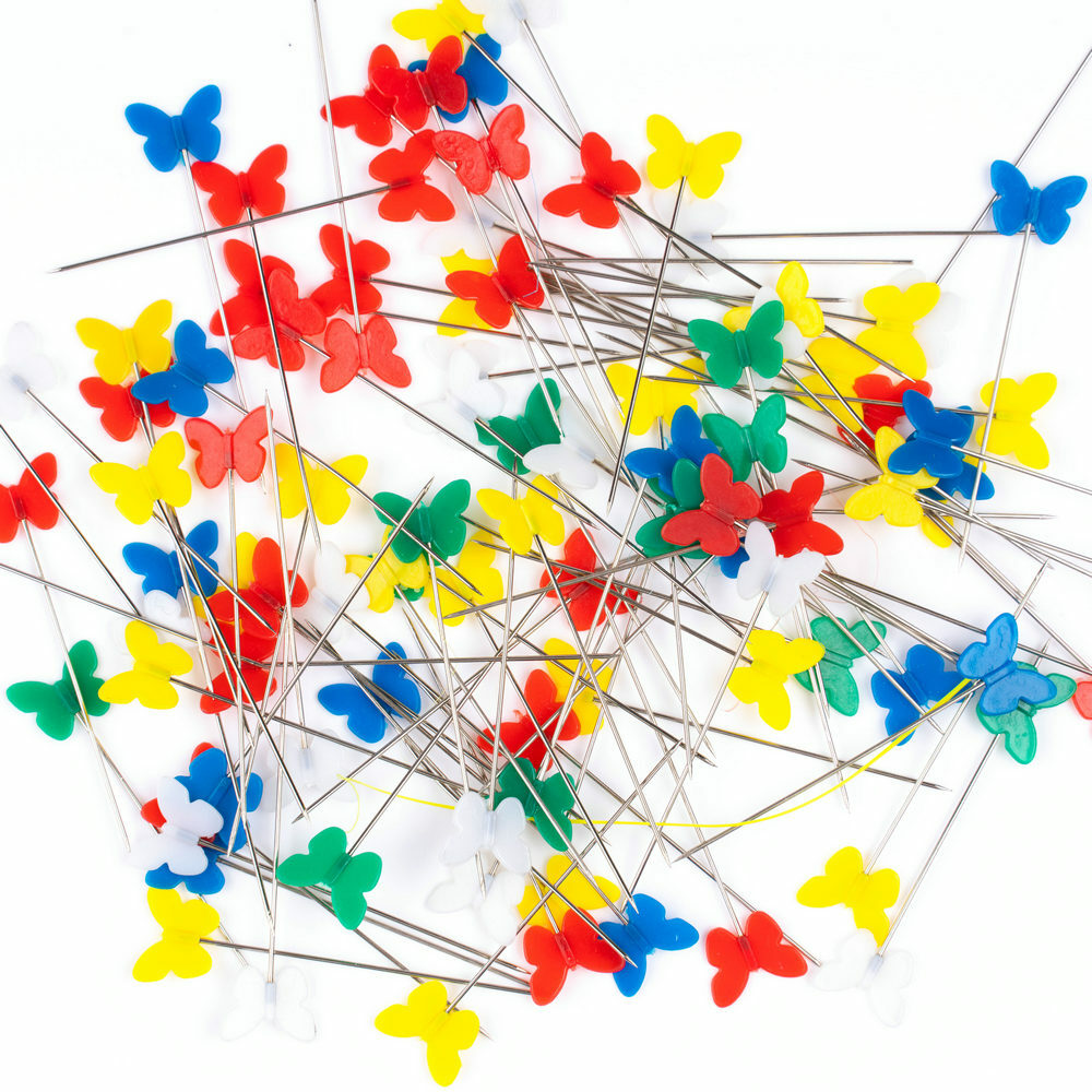 100pcs Flower Head Pins Flat Head Pins for Dressmaking Sewing Quilting