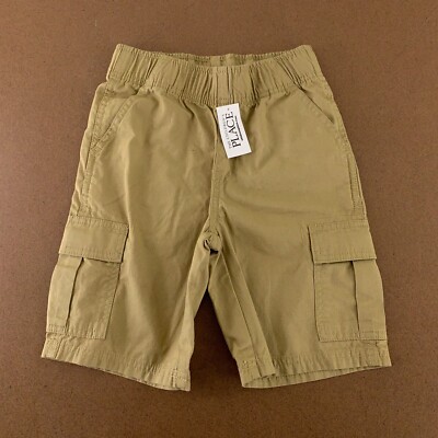 The Children's Place Boys Size Khaki Pull On Cargo Shorts NWT