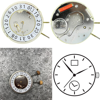 Ronda 6203.B Date at 12' 3 Hands Ersatz Quartz Watch Movement Uhrwerke Batterie