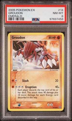Groudon graded PSA 8 for sale on eBay