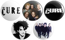 5 x The Cure BUTTON PIN BADGES 25mm 1 INCH – Goth Rock Robert Smith Indie