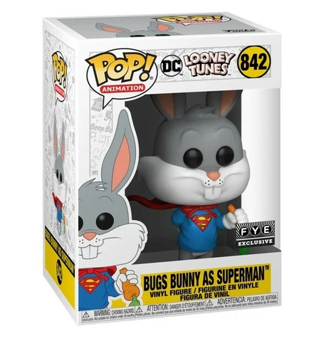 Funko Pop Looney Tunes : Bugs Bunny as Superman #842 FYE Exclusive + Protector