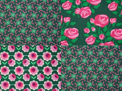 Hilco Blumen Hamburger Liebe Baumwolle Meterware Webware