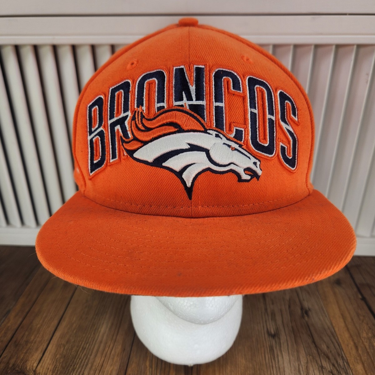Denver Broncos Hat Cap Fitted 3/4 Orange NFL Football Mens New