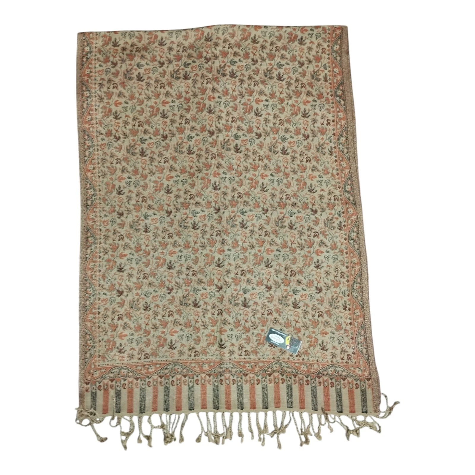 Latest New Kashmiri Kaani Reversible Stole Shawl For Women Men Colour_Beige