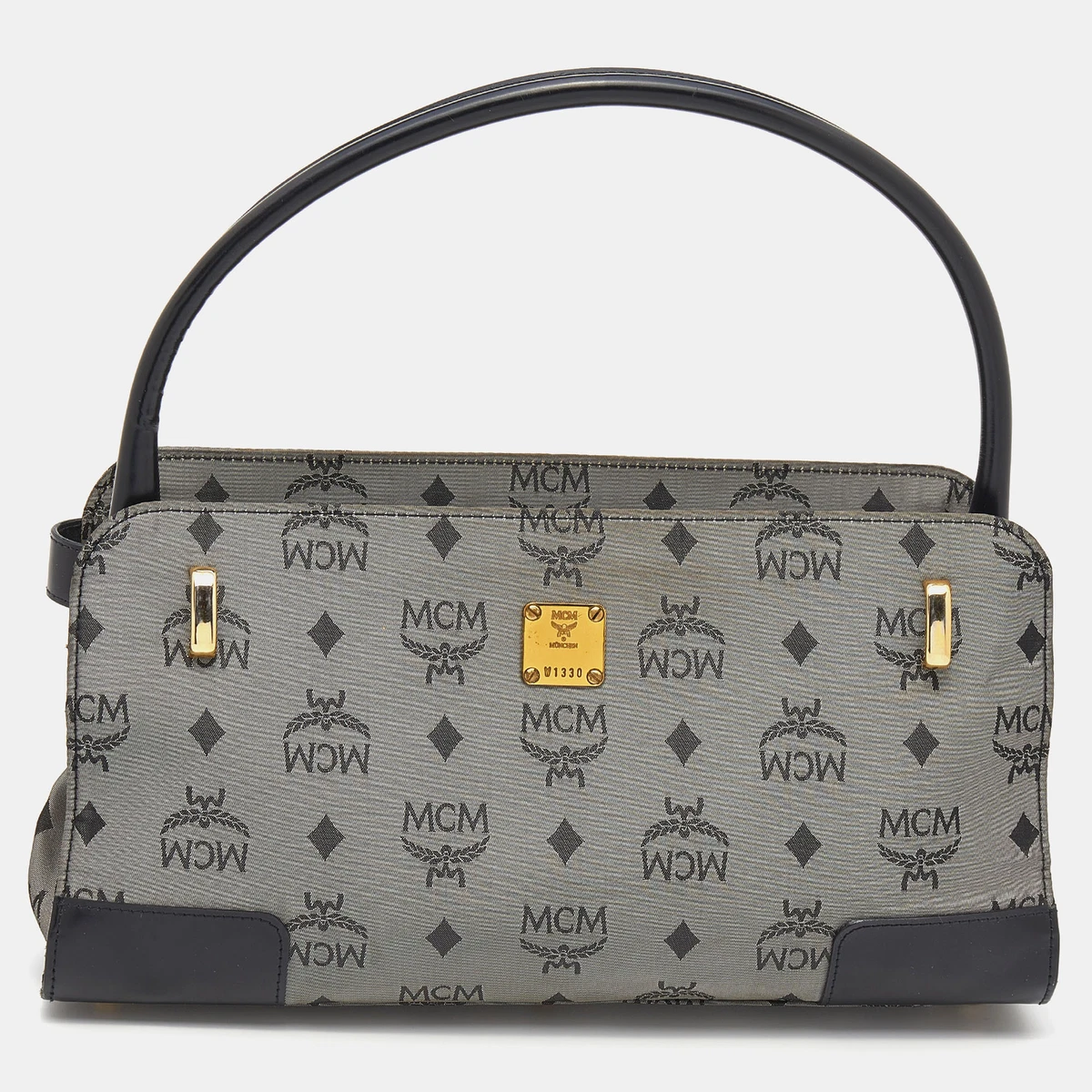 Mcm Shoulder Bag Black Nylon