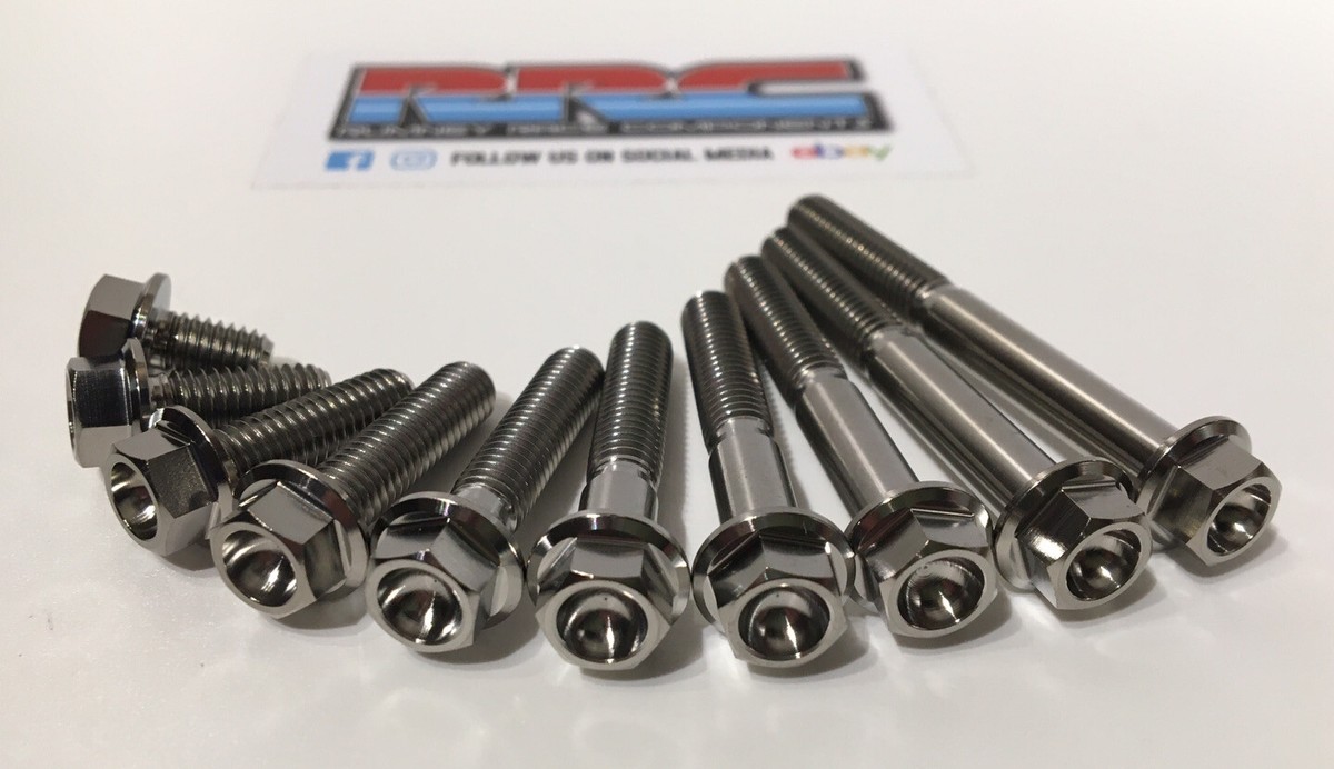 M6 Bolts Black Titanium M6 Hex Flange Head Bolts – Assorted Lengths From 10mm To 60mm, Grade 5, 1.00mm Thread Bolts Titanium - Foto 5